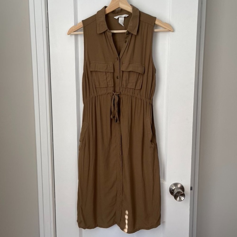 H&M Brown Collard Dress